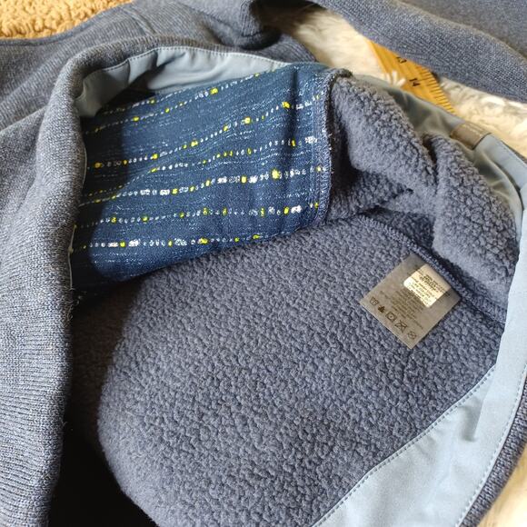 Title Nine Women Callitrix Fleece Pullover Jacket Blue Brown Long Sleeve S - Picture 4 of 7